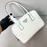 Prada Leather Medium Top Handle Bag With Padlock White - 29x19x8cm  - 4