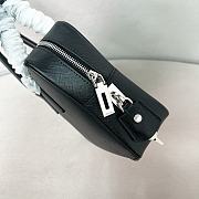 Prada Leather Medium Top Handle Bag With Padlock Black - 29x19x8cm - 3