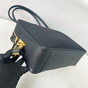 Prada Large Re Nylon And Leather Top Handle Bag With Padlock Black 1BB131 - 34x23x10cm - 6