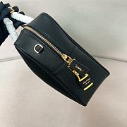 Prada Large Re Nylon And Leather Top Handle Bag With Padlock Black 1BB131 - 34x23x10cm - 5