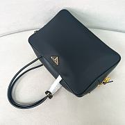 Prada Large Re Nylon And Leather Top Handle Bag With Padlock Black 1BB131 - 34x23x10cm - 4