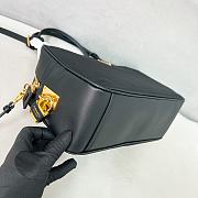 Prada Re Nylon And Leather Medium Top Handle Bag With Padlock - 30x17.5x10cm - 6