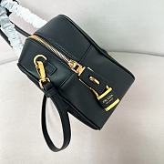 Prada Re Nylon And Leather Medium Top Handle Bag With Padlock - 30x17.5x10cm - 5