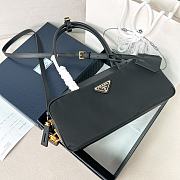 Prada Re Nylon And Leather Small Top Handle Bag With Padlock - 28x13x8cm - 1