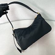 Prada Aimee Large Re Nylon And Leather Shoulder Bag With Padlock - 34x19.5x10cm - 5