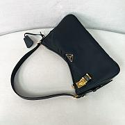 Prada Aimee Large Re Nylon And Leather Shoulder Bag With Padlock - 34x19.5x10cm - 2