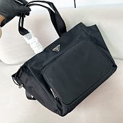 Prada Re Nylon Baby Bag Black - 36x31x18cm - 5