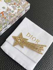 Dior Night Herbarium Brooch Matte Gold Finish Metal And Silver Tone Crystals - 2