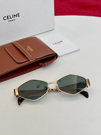 Celine Triomphe Metal 02 Sunglasses in Metal 35SG Green 