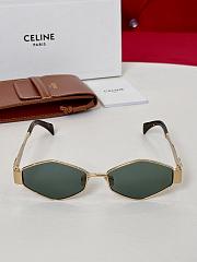 Celine Triomphe Metal 02 Sunglasses in Metal 35SG Green  - 6