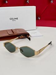 Celine Triomphe Metal 02 Sunglasses in Metal 35SG Green  - 5