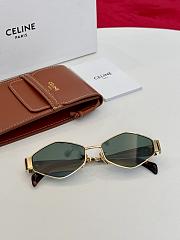 Celine Triomphe Metal 02 Sunglasses in Metal 35SG Green  - 4