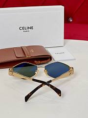 Celine Triomphe Metal 02 Sunglasses in Metal 35SG Green  - 3