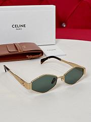 Celine Triomphe Metal 02 Sunglasses in Metal 35SG Green  - 2