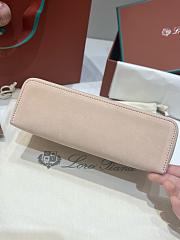 Polo Piana Extra Pocket L19 Suede Leather Light Pink - 11x19x7cm - 3