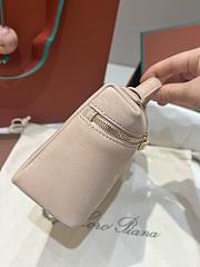 Polo Piana Extra Pocket L19 Suede Leather Light Pink - 11x19x7cm - 4