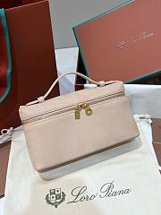 Polo Piana Extra Pocket L19 Suede Leather Light Pink - 11x19x7cm - 5