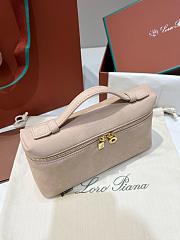 Polo Piana Extra Pocket L19 Suede Leather Light Pink - 11x19x7cm - 6