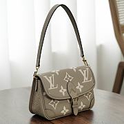 LV Diane Bicolor Monogram Empreinte Tourterelle Beige M46583 - 24x15x9cm - 2