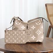 LV CarryAll PM Bicolour Monogram Tourterelle Gray M47180 - 29.5x24x12cm - 1