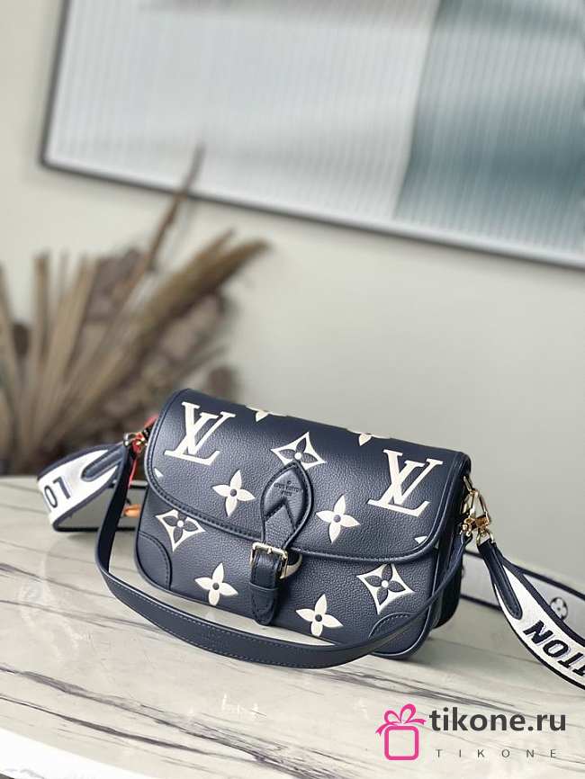 LV Diane Bicolor Monogram Empreinte Navy Blue M47161 - 24x15x9cm - 1