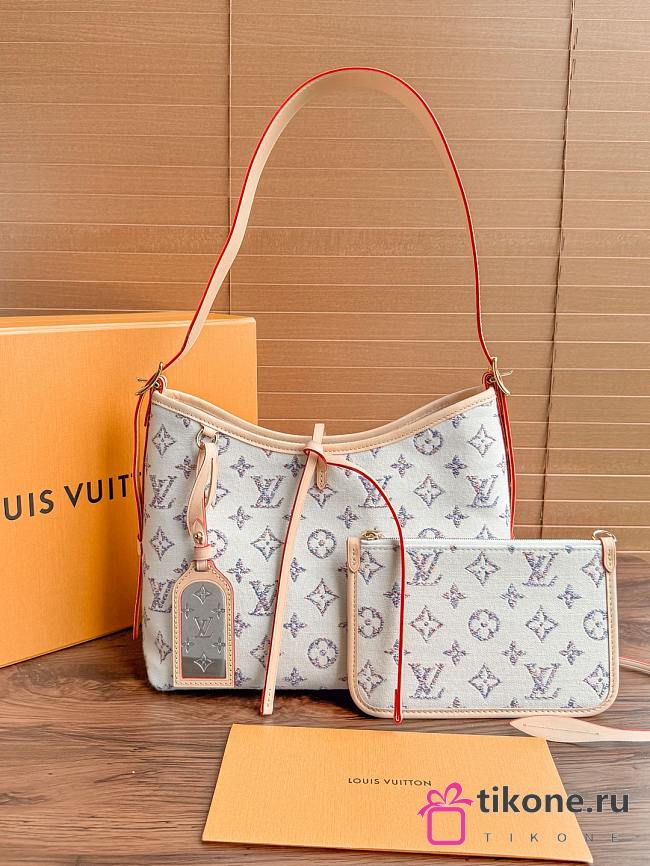 LV CarryAll PM Monogram Jacquard Multicolor Beige M24707 - 29x24x12cm - 1