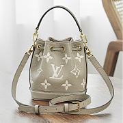 LV Nano Noe Bicolor Monogram Empreinte Tourterelle Gray M46291 - 13x16x10cm - 1