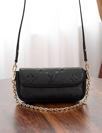 LV Wallet On Chain Ivy Monogram Empreinte  Black M82154 - 23.5x12x4.3cm