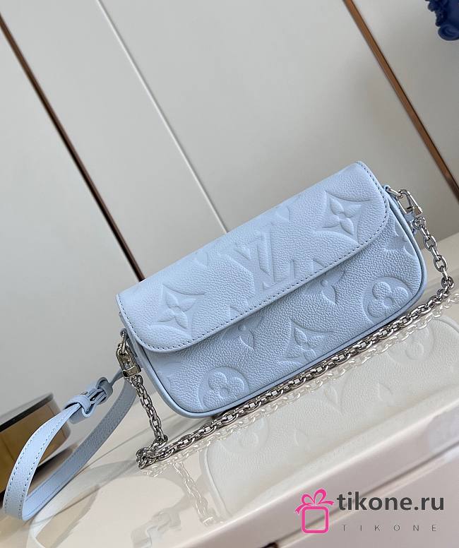 LV Wallet On Chain Ivy Monogram Empreinte Blue M83637 - 23.5x12x4.3cm - 1