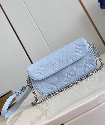 LV Wallet On Chain Ivy Monogram Empreinte Blue M83637 - 23.5x12x4.3cm