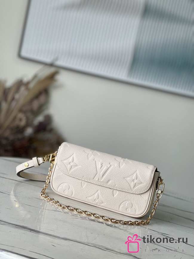 LV Wallet On Chain Ivy Monogram Empreinte Cream M82210 - 23.5x12x4.3cm - 1