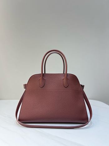 The Row Soft Margaux 12 Bag in Grained Mocha - 32x23x18cm