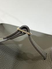 The Row Soft Margaux 10 Bag in Grained Elephant Gray - 25.5x18x19cm - 2