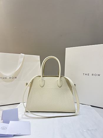 The Row Soft Margaux 10 Bag in Grained White - 25.5x18x19cm