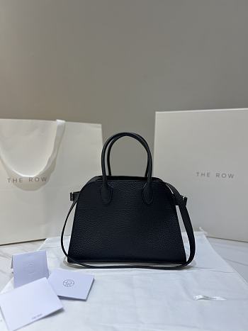 The Row Soft Margaux 10 Bag in Grained Black - 25.5x18x19cm