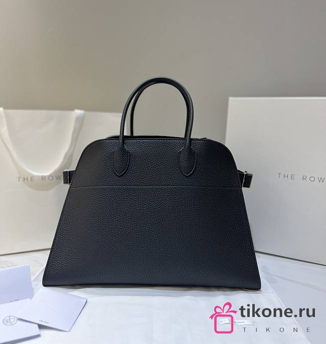 The Row Soft Margaux 15 Bag in Grained Calfskin Leather Black - 38x24x27cm - 1