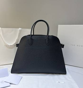 The Row Soft Margaux 15 Bag in Grained Calfskin Leather Black - 38x24x27cm