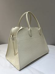 The Row Soft Margaux 15 Bag in Grained Calfskin Leather White - 38x24x27cm - 3