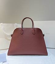 The Row Soft Margaux 15 Bag in Grained Calfskin Leather Mocha - 38x24x27cm - 1