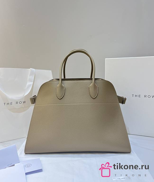 The Row Soft Margaux 15 Bag in Grained Calfskin Leather Milk Tea - 38x24x27cm - 1