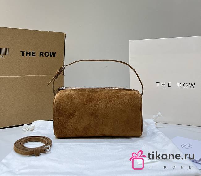 The Row 90's Bag in Suede Leather Brown - 19.5x11.5x8cm - 1