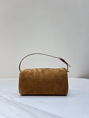 The Row 90's Bag in Suede Leather Brown - 19.5x11.5x8cm - 2