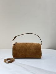 The Row 90's Bag in Suede Leather Brown - 19.5x11.5x8cm - 3