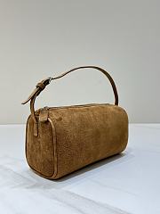 The Row 90's Bag in Suede Leather Brown - 19.5x11.5x8cm - 6