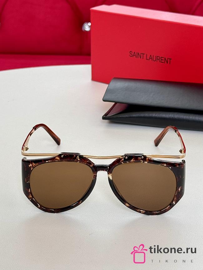 YSL SL M137/F Amelia Brown Sunglasses - 1