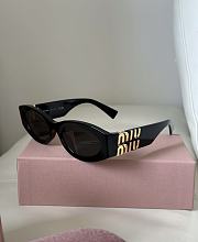 Miumiu Miu Glimpse Sunglasses Black Slate Gray Lenses - 1