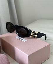 Miumiu Miu Glimpse Sunglasses Black Slate Gray Lenses - 5