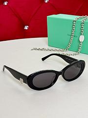 Tiffany Sunglasses in Black Acetate with Dark Grey Lenses - 6