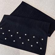 Chanel 24A Sequined Logo Scarf Black - 180x67cm - 6