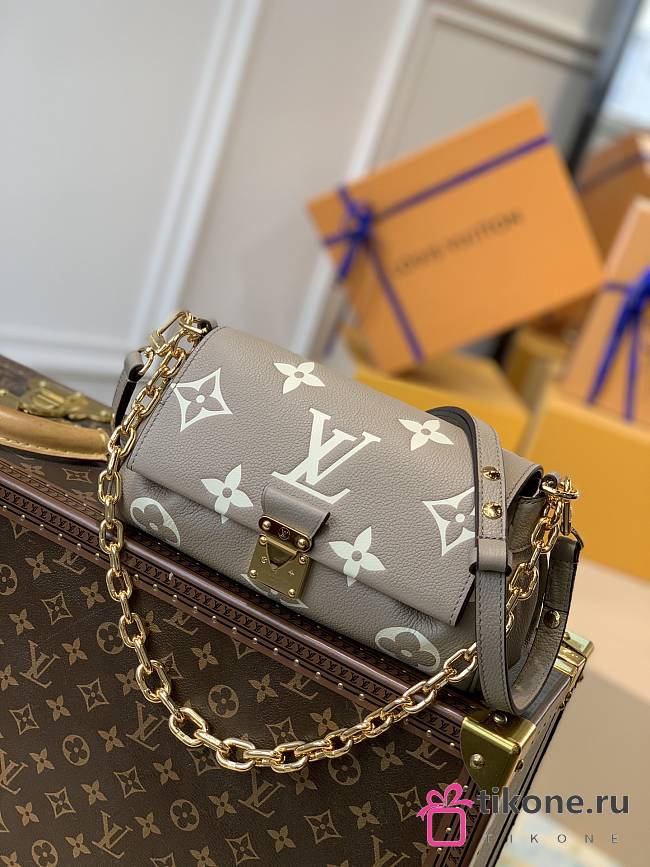 LV Favorite Bag Bicolor Monogram Empreinte Tourterelle Gray - 24x14x9cm - 1